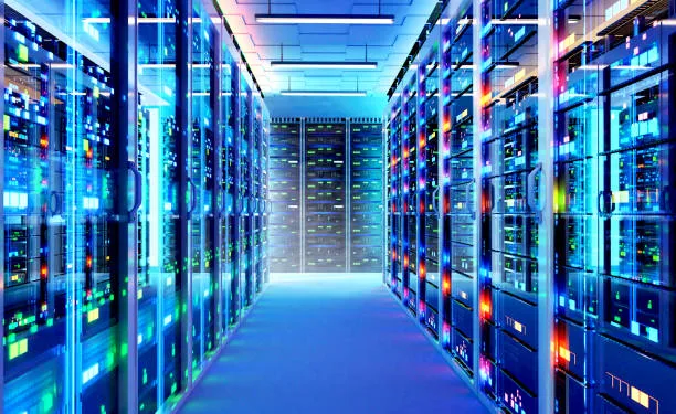 A data center server room
